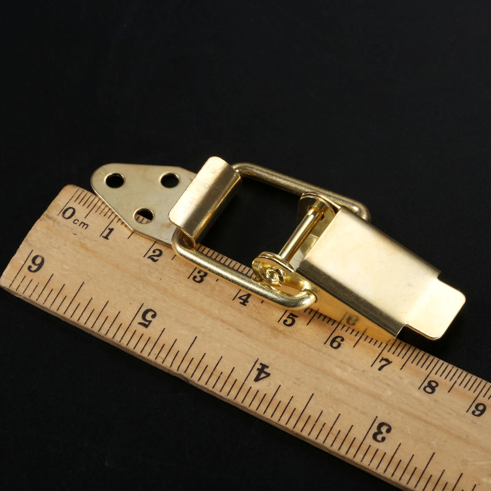 Gold Cabinet Box Locks Spring Loaded Latch Catch Toggle Iron Hasps For Sliding Door Window 80*18mm 2pcs