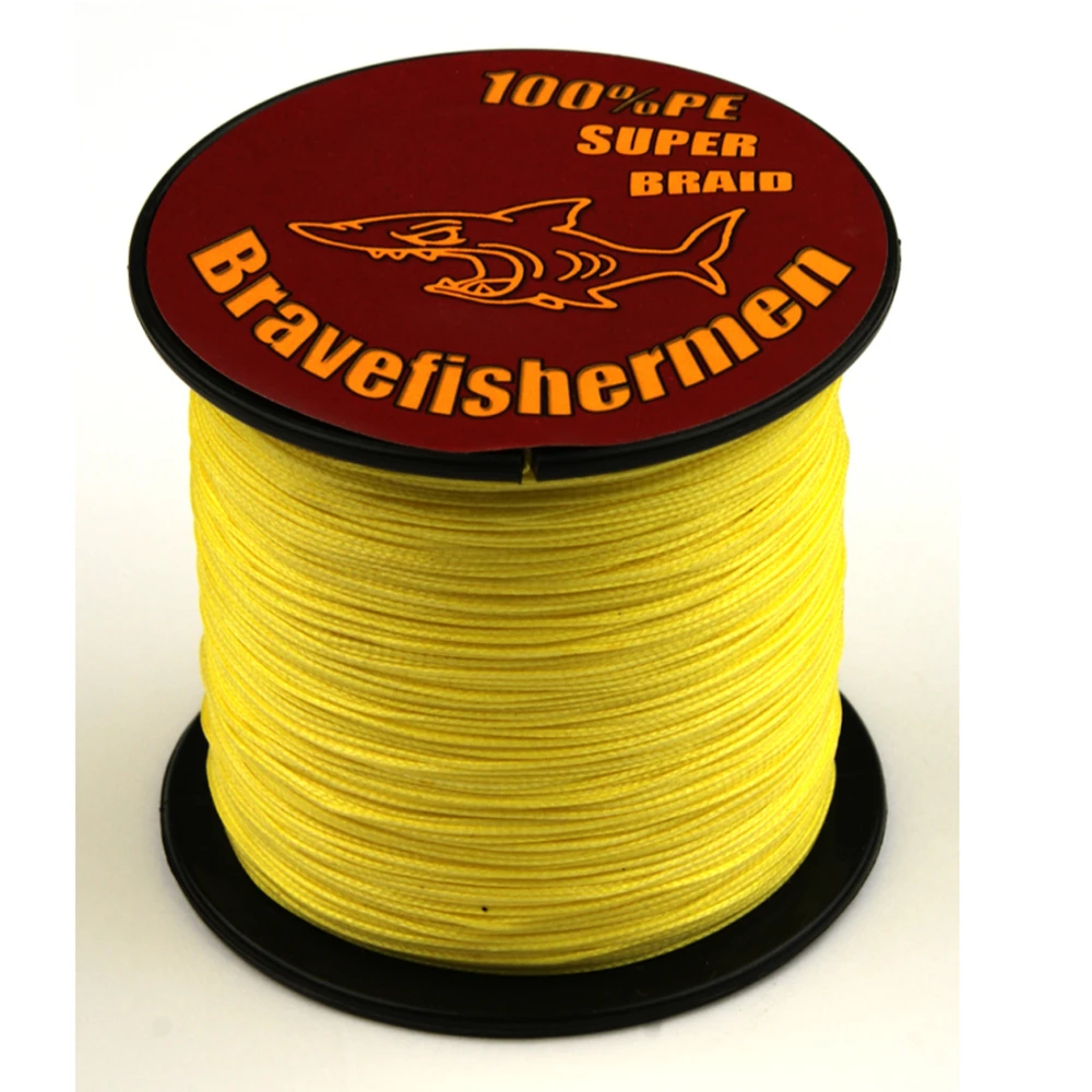 

1pc 4-strand PE Fishing Line 500M Yellow Strong PE Braid Fishing Line 6 8 10-100LB Multifilament Fish Wire Universal Accessories