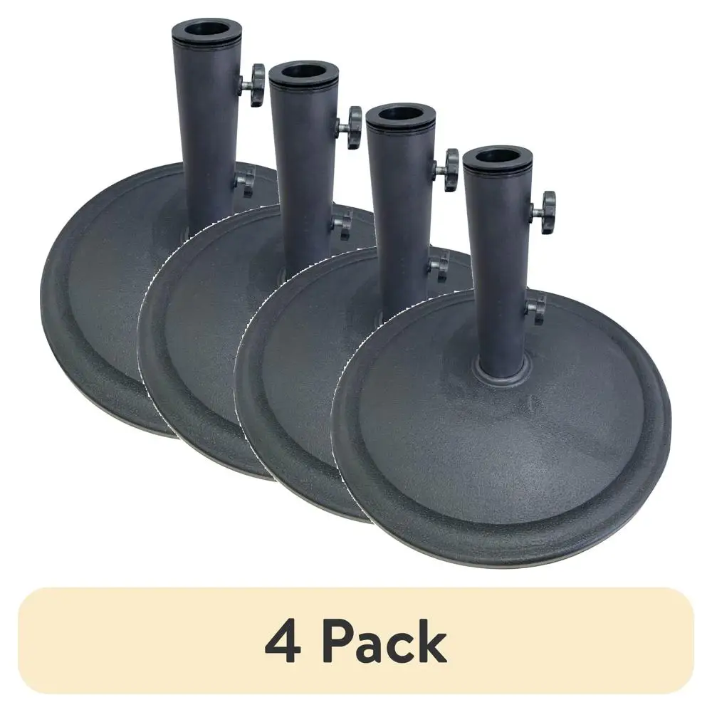 26LB Umbrella Base 4 Pack Durable Round Stand Patio Table Rust Resistant Fits Most 1 3/8 to 2 Inch Poles 2