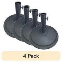 26LB Umbrella Base 4 Pack Durable Round Stand Patio Table Rust Resistant Fits Most 1 3/8 to 2 Inch Poles 2