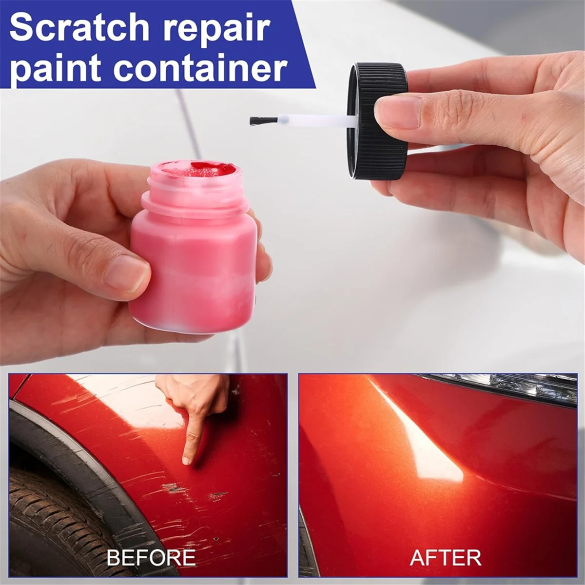 60 Pieces Touch Up Paint Bottles 30 Ml Empty Touch Up Paint Container with Brush & Mixing Ball for Chip Repair Car XY