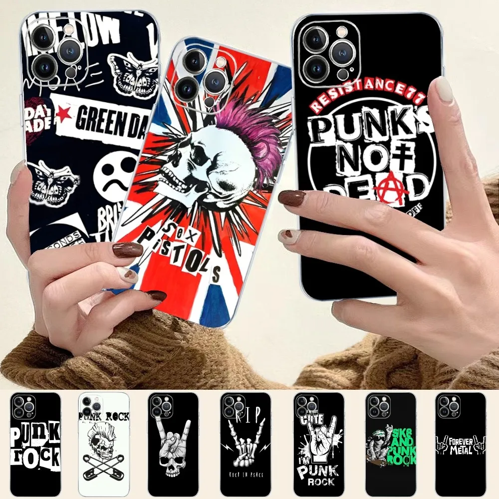 

Punk Rock Phone Case For iPhone 14 11 12 13 Mini Pro XS Max Cover 6 7 8 Plus X XR SE 2020 Funda Shell