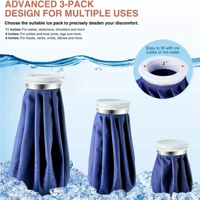 Professional Ice Bag Bandage with Reusable Ice Bag Pack for Arm Calf Knee Ankle Shoulder Neck Sprained Hot and Cold Compress 4