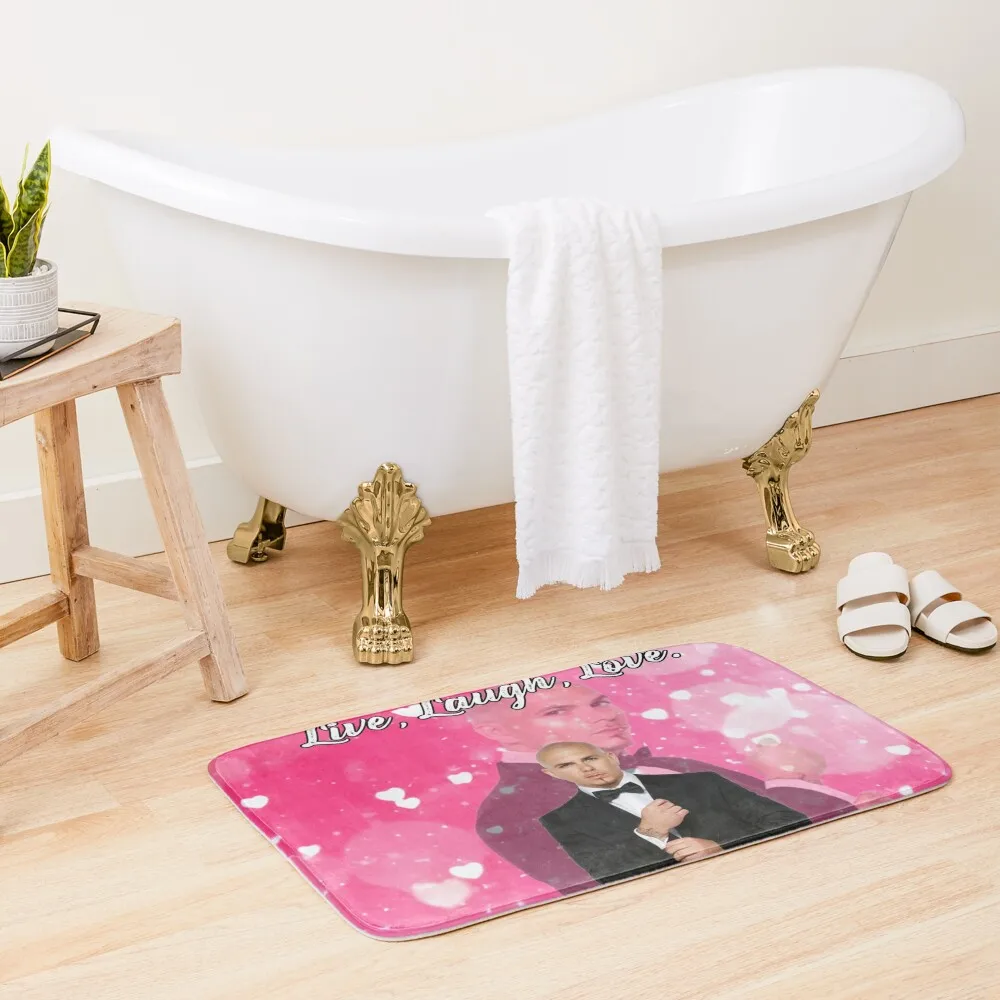 

Mr Worldwide Says to Live Laugh Love Pink Bath Mat For Toilet Waterproof Bathroom Rugs Bathroom Rug Set Absorbent Rug Mat