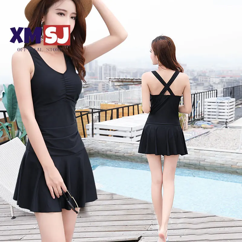 

Fashion swimsuit women's Korean version sports swimsuit, oversized slimming one piece conservative swimsuit
