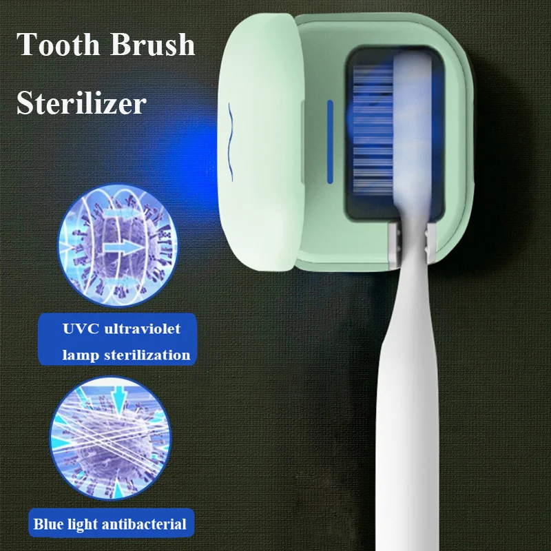 Automatic UV Toothbrush Sterilizer Wireless USB Fast Drying Mini Portable Brush Disinfector Rechargeable Sanitizer Holder
