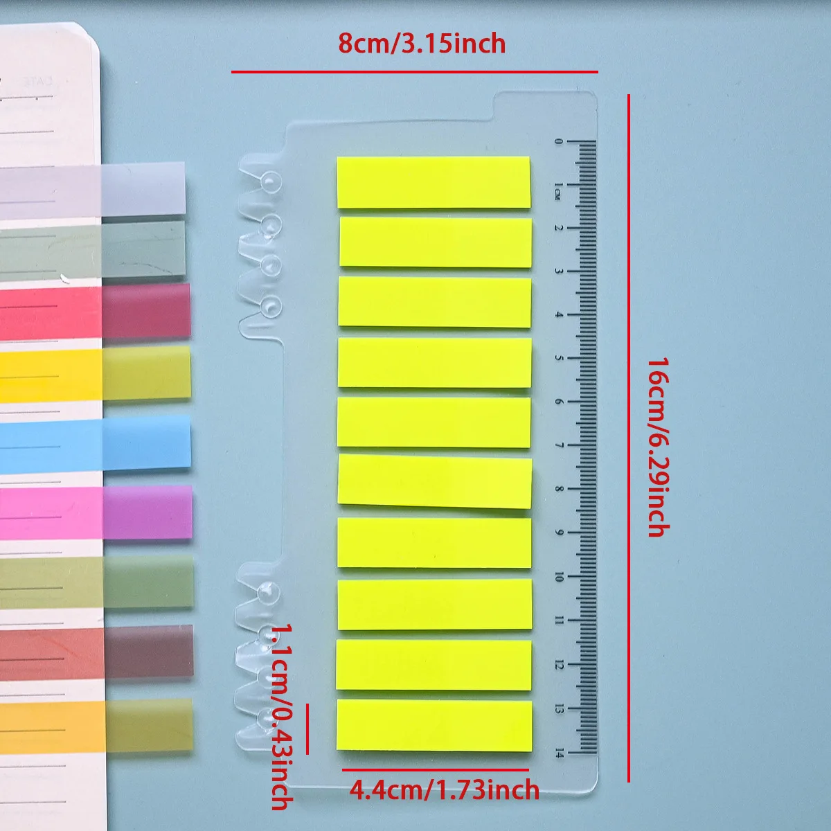 200-3200 Stück transparente Index-Tabs, selbstklebende, wasserfeste Seitenmarkierungen zum Klassifizieren von Dateien, Büchern, Planern und Haftnotizen – Detail 13
