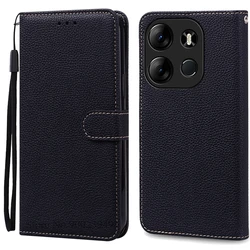 Premium Wallet Leather Flip Case - Elegant Phone Cover and Protective Coque s for Tecno Spark Go 2023 (Black)