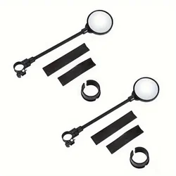 360° Rotatable Bicycle Rearview Mirror with Adjustable Bendable Hose (2pcs)