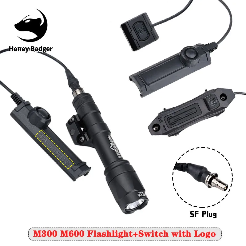 

WADSN Tactical SF Surefir M300 M600 M300B M300C M600U Airsoft Powerful Flashlight Weapon Scout Lamp Hunting Rifle Light Torch