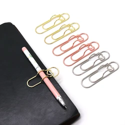 S Shape Metal Pen Holder Clip Paper S Bookmarks Photo Memo Ticket Stationery Office School Supplies Accessories