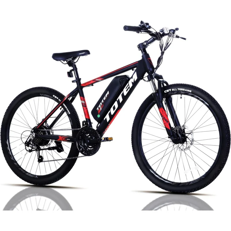 

Totem Electric Bike for Adults 26”, Mountain Ebike 350W Motor, 20MPH Victor 2.0 with 36V 10.4Ah Removable Battery, E-MTB with Sh