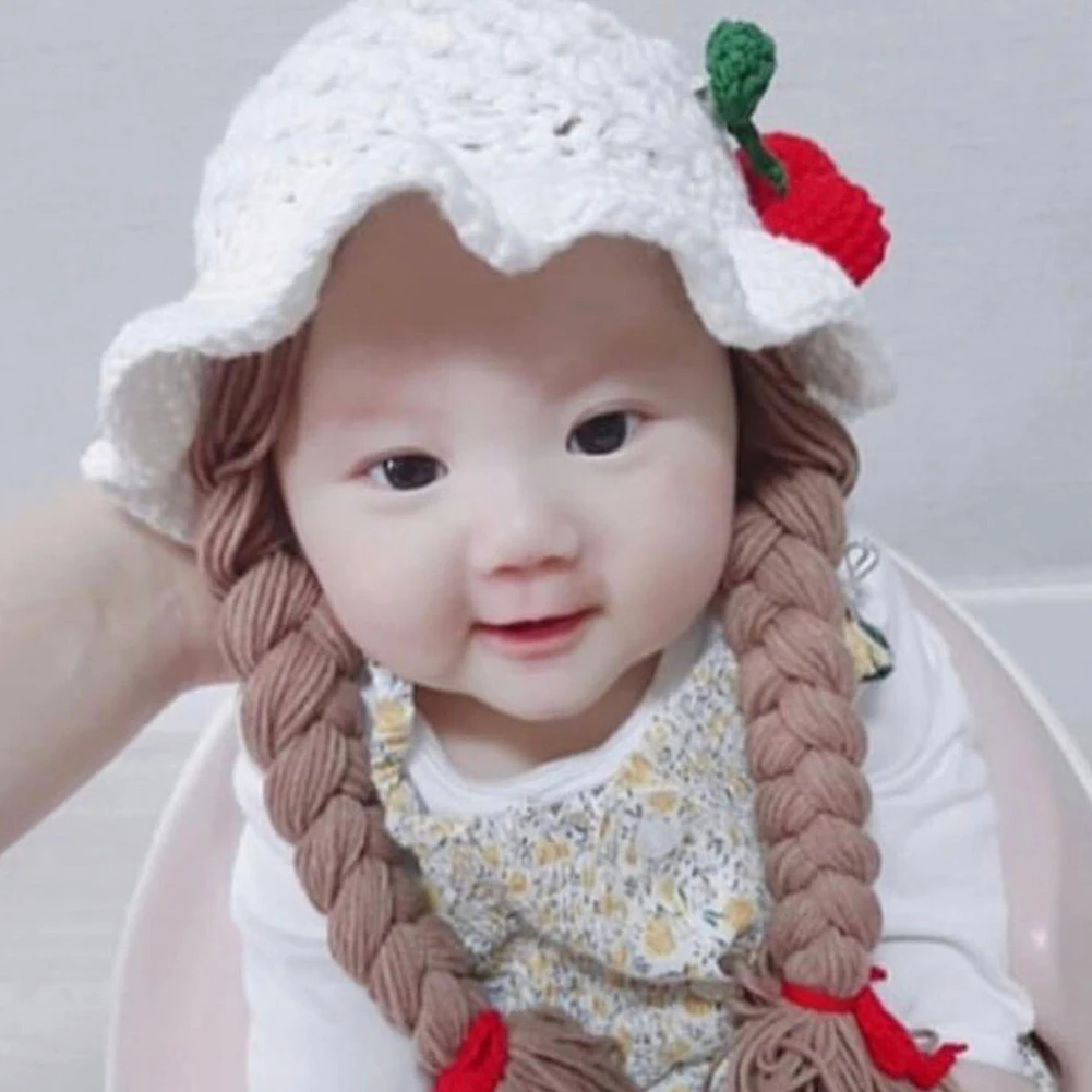 

Girl's Simulated Braid Ear Protection Cap for 1-6 Year Old Baby Infants Toddler