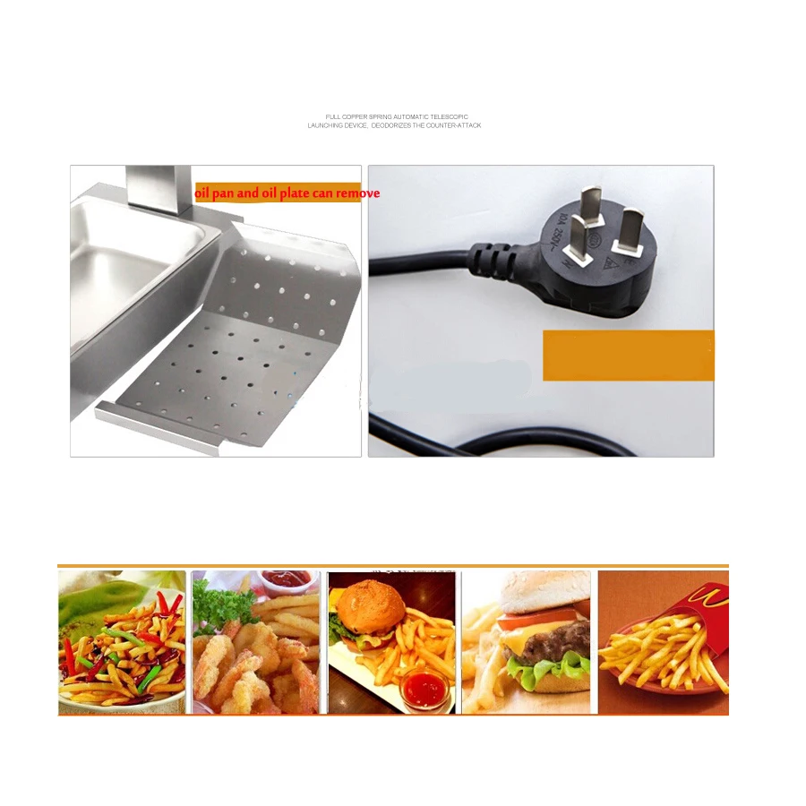 Desktop French Fries Work Station Commercial Frying Station Electric Workstation Fryer