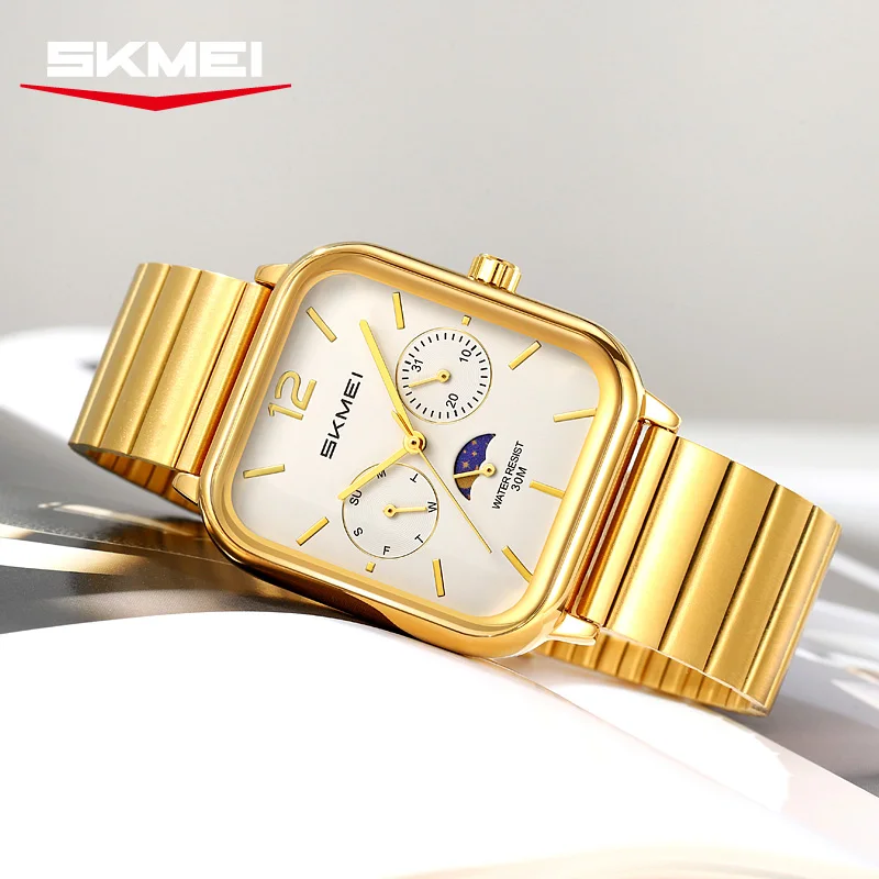 SKMEI 2509 Nuovo Orologio al Quarzo Casual Semplice da Uomo, Lussuoso Orologio da Polso Impermeabile con Calendario e Giorno della Settimana, Squisito Relógios Masculino - Image 4