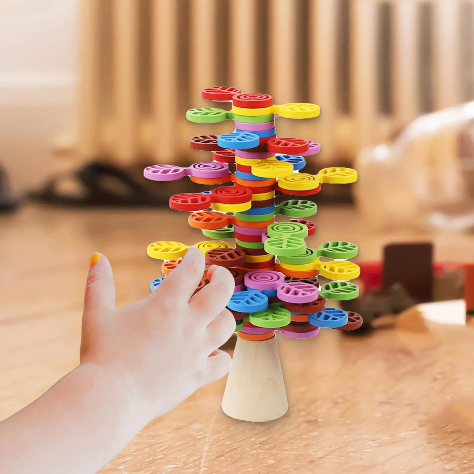 

Rainbow Trees Stacking Blocks Balance Game Building Toys for Unisex Boys Kids