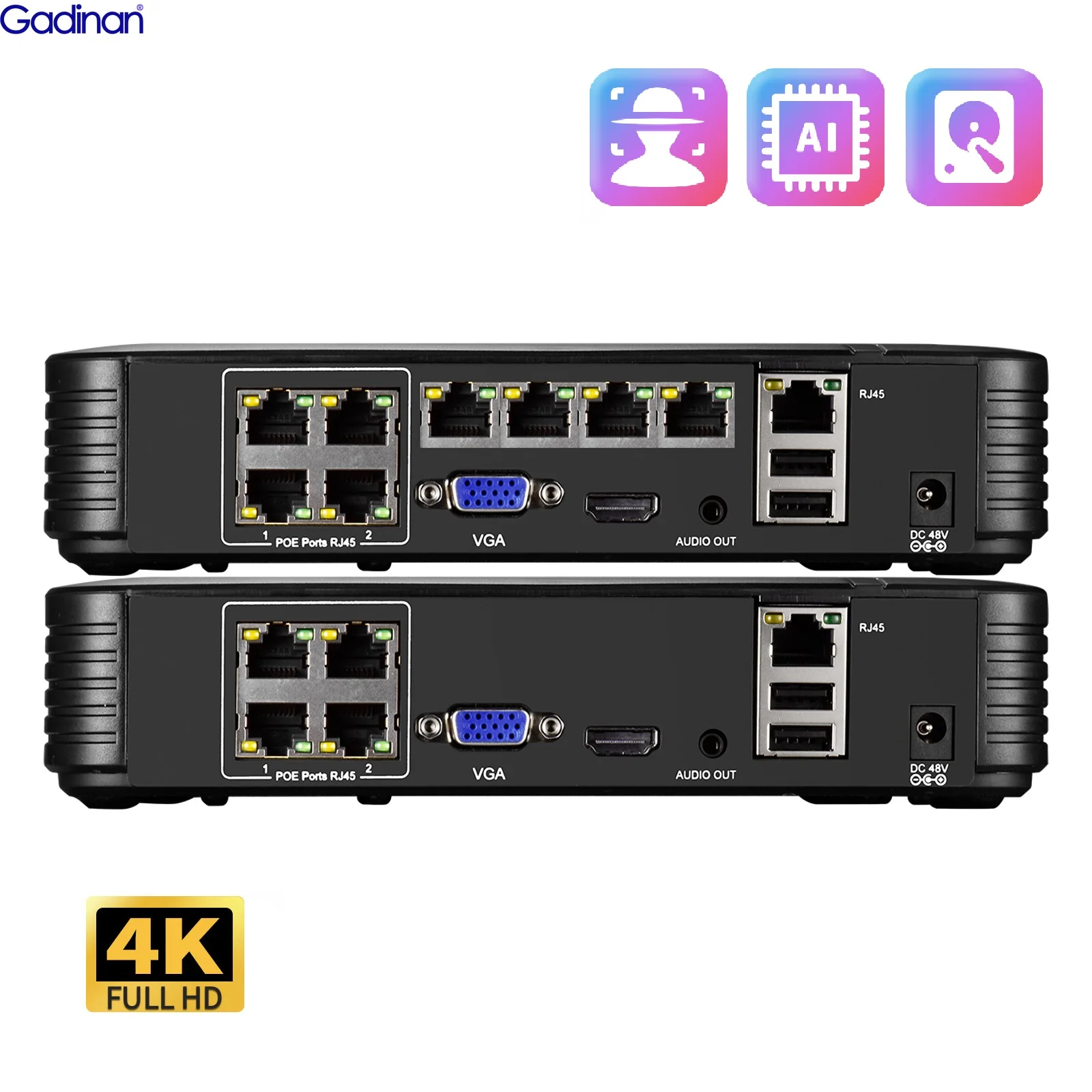 Gadinan-8CH-4CH-4K-8MP-Security-Surveillance-Videcam-NVR-Network-Video ...