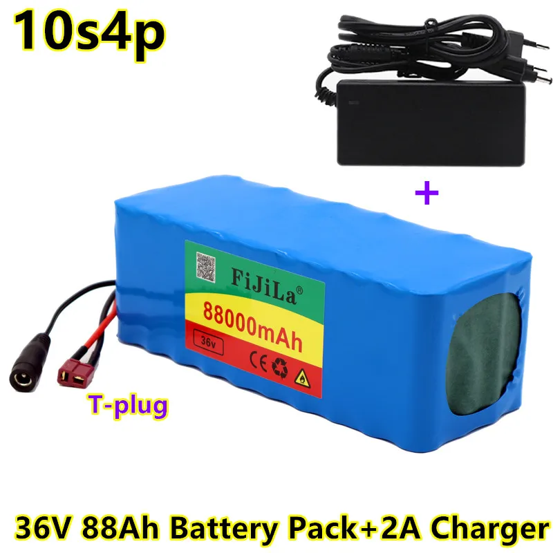 

36V 30Ah-88Ah battery 10S4P battery pack 500W high power battery 42V 88Ah Ebike electric bicycle BMS with T-plug+42v charger