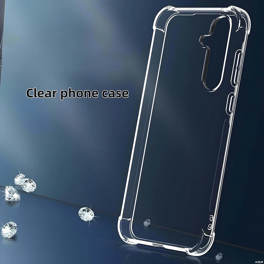 Clear Shockproof Acrylic Hybrid Back Cover Case - Soft Protective Shell
