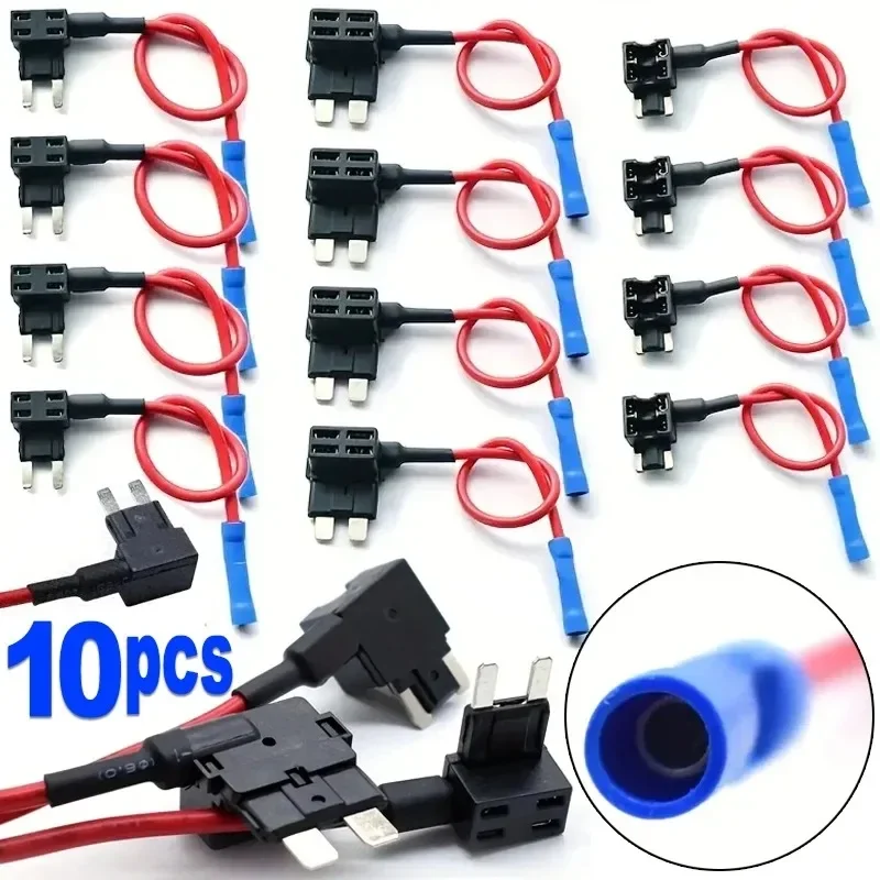 32V MINI Car Fuse Holder Add-a-circuit TAP Adapter Micro Mini Standard ATM Blade Fuse for Cars Vans 20/10/5pcs