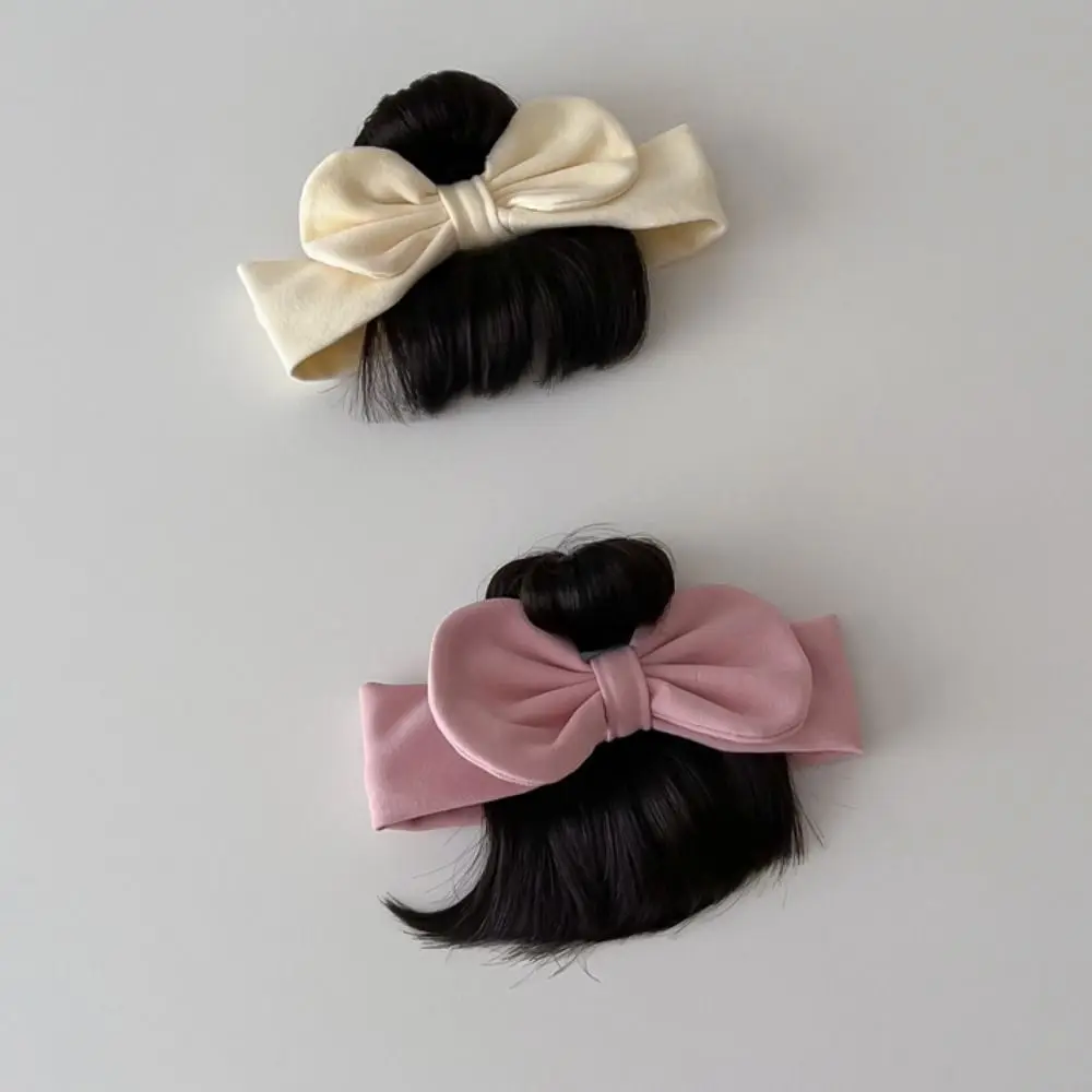 Bowknot Baby Hair Bands Wig Hair Accessories Fluffy Cotton Infant Hairpiece Cute Breathable Newborn Wig Headband Toddler DIY 4