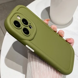 Stylish Circular Liquid Soft Silicone Shockproof Phone Case with Enhanced Back Protection - iPhone 12 Pro (Green)