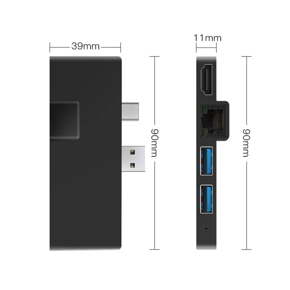 For Microsoft Surface Pro 4/5/6 Docking Station Hub Multifunction Converter With 4K HDMI Compatible RJ45 USB3.1 SD/TF Card Ports