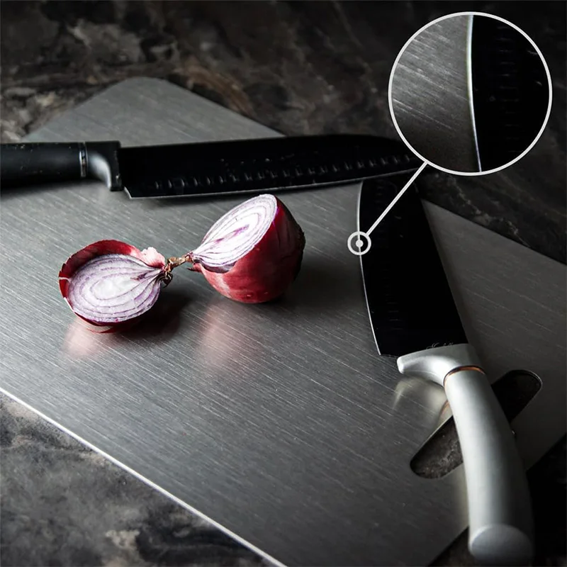 Lasting Durable Titanium Cutting Board 100% Pure Titanium Kitchen Cutting Board Double-sided Medical Grade Pad
