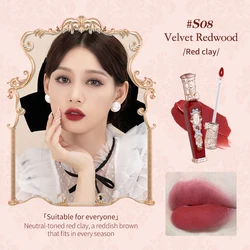 Swan Ballet Little Angel Velvet Matte Waterproof Vegan Lipstick, Long - Lasting Korean Gloss (S08)