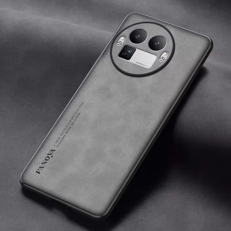 Luxury Skinsheep Leather Shockproof Silicone Bumper Matte Case with Camera Protection