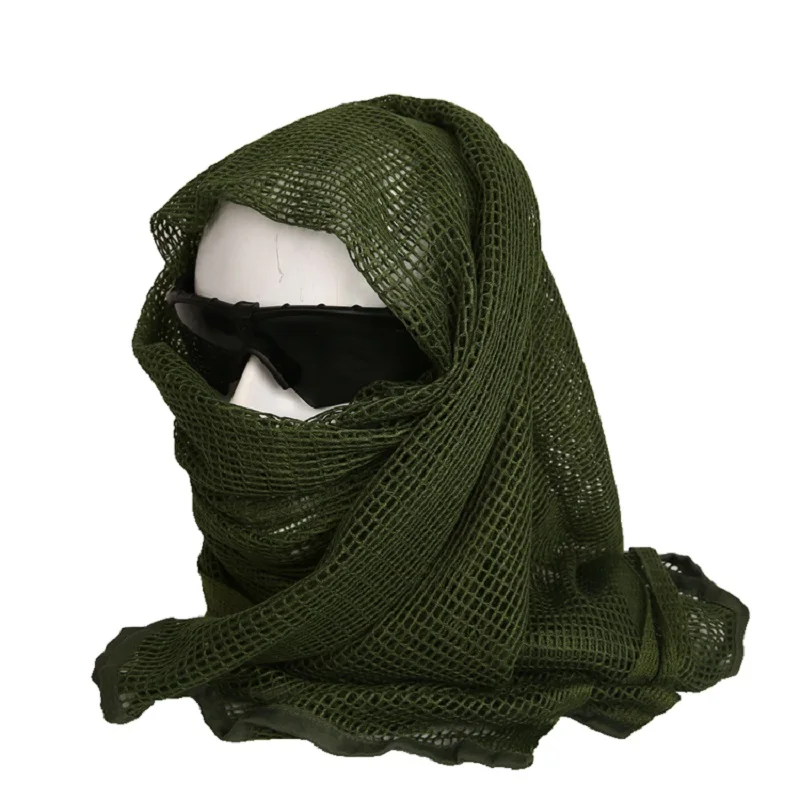 Army Fan Mesh Scarf, Sniper Scarf, Tactical Hood, Outdoor Camouflage Net