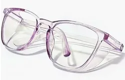 Unisex Square Blue Light Blocking Anti - Fog Safety Glasses (C10 Purple)
