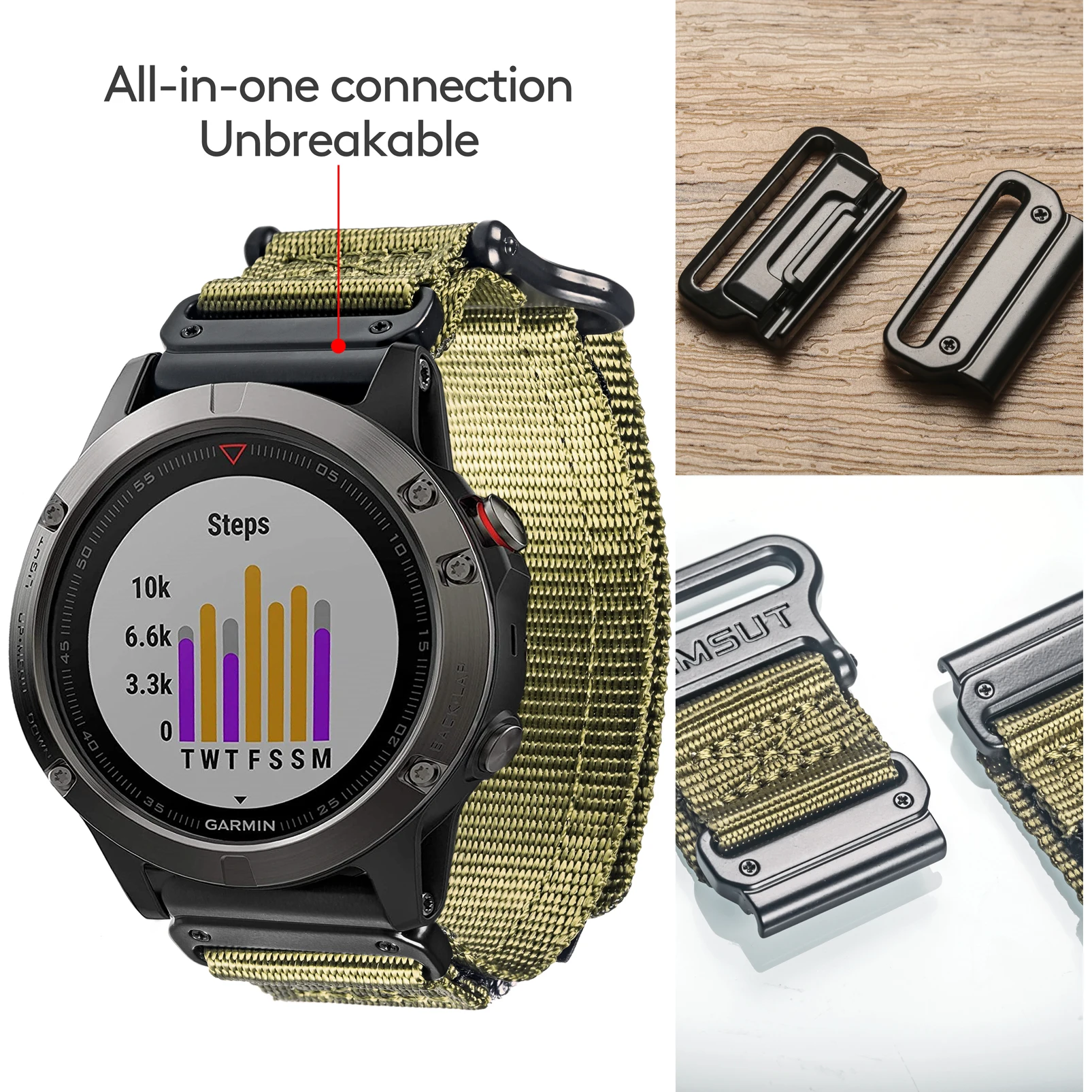 Lot De 2 Pare-chocs Pour Garmin Fenix 8 / Tactix 8 / Quatix 8 - 47 Mm, Gris Foncé - Avec Tournevis Et Vis
