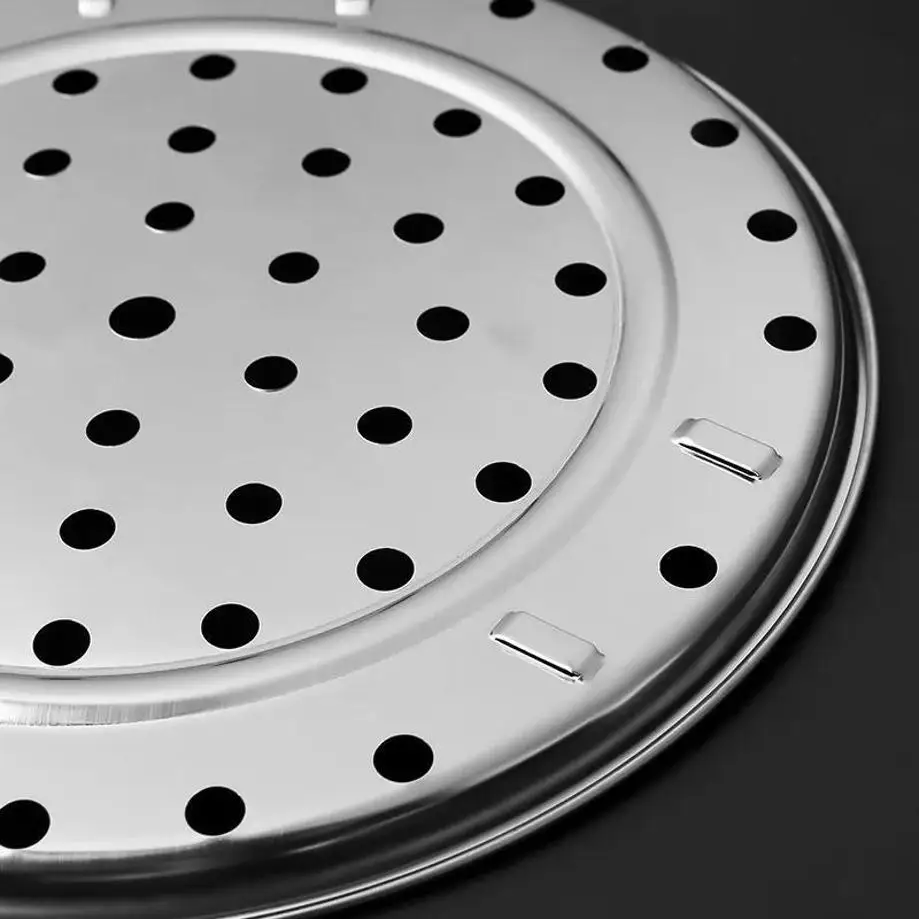 1 Pcs Stackable Stainless Steel Steamer Rack Set Multi-Layer Ventilated Steaming Racks With Holes Kitchen Cooking Tool