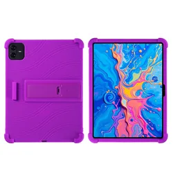 Enhanced Portable Soft Silicon Tablet Case with Rear Kickstand, Shockproof Design, 12.7 for Teclast ArtPad Pro (Purple)