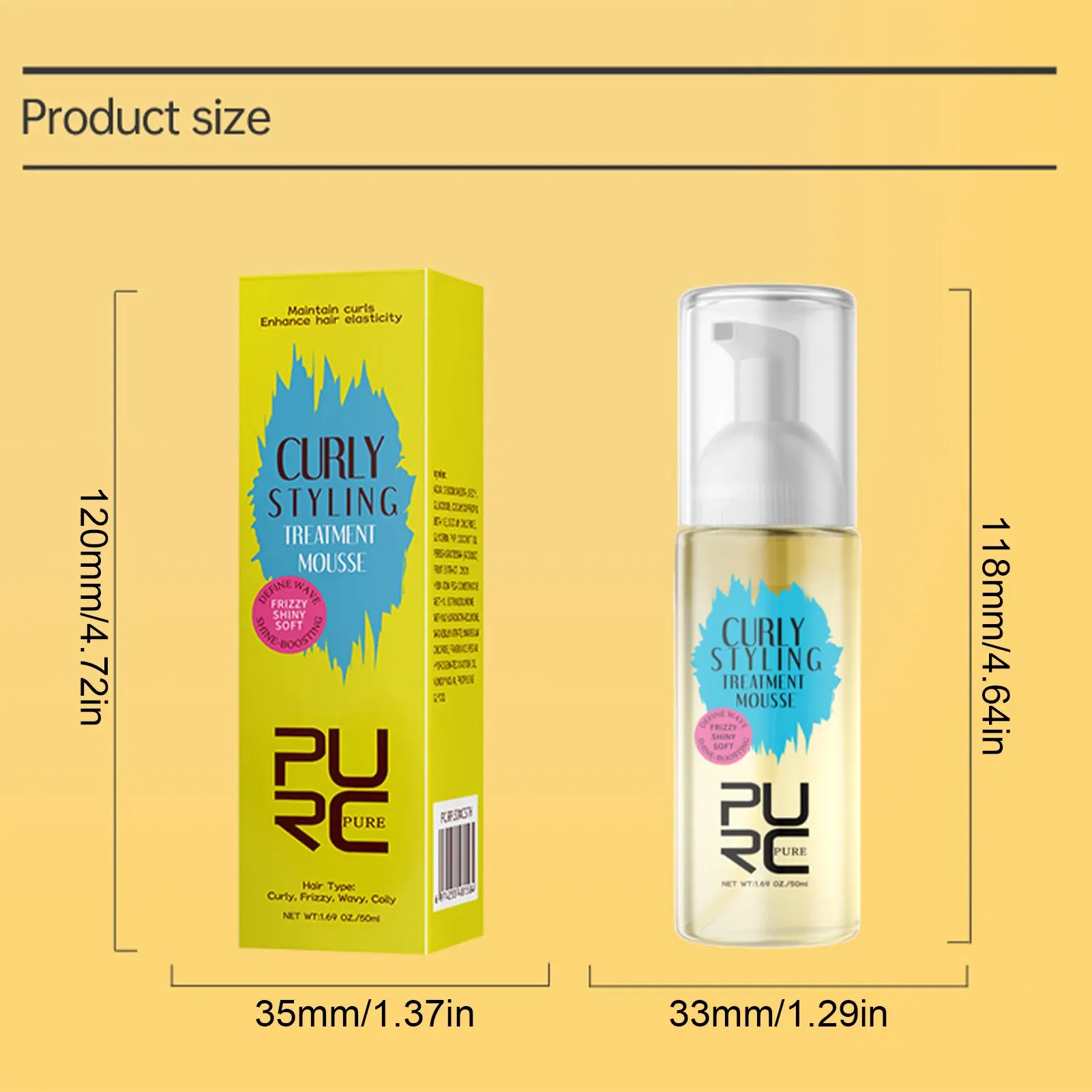 Hair Styling Mousse Foam Curly Hairs Mousse To Comb Refresh and Repair Damaged Hair Natural Nourishes Hairs Locks
