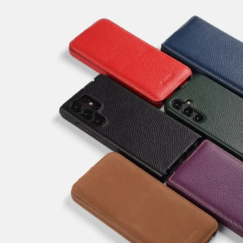Melkco Premium Flip Cowhide Leather Case for Samsung Galaxy S24 S25 Ultra S24+ S25Plus Luxury Business Full Coverage Phone Cover - Image 5