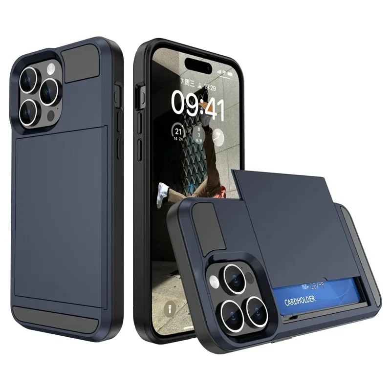 Premium Wallet Phone Case with Card Holder and Dual-Layer Protection