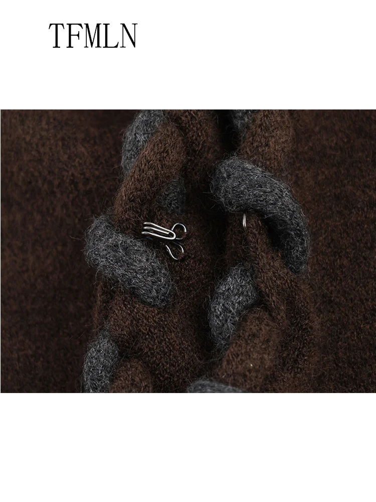 Fashion Knitted Sweaters For Women 2025 Autumn Causal Ladies Warm Long Sleeve Cardigan Tops Sweet Girls V-neck Street Outwear