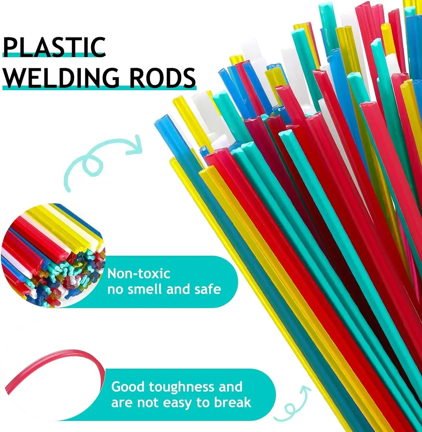 Soldering Rods 2-20Pcs ABS/PP/PVC/PE/PPR 20CM Plastic Welding Rods Sticks DIY for Car Kayak Repair Dashboard Bumper Canoe Welding Supplies Tool