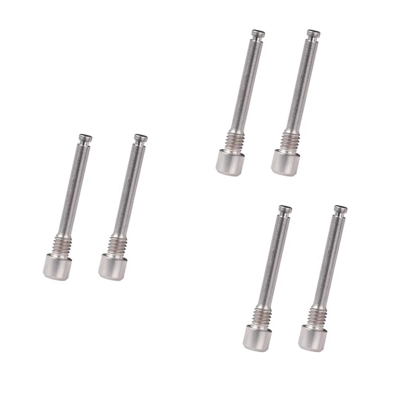 

6X M4 Titanium Bolts For Bicycle Disc Brake Pad Threaded Pin Inserts Screw For XT R XT Hydraulic Disk Caliper-Titanium