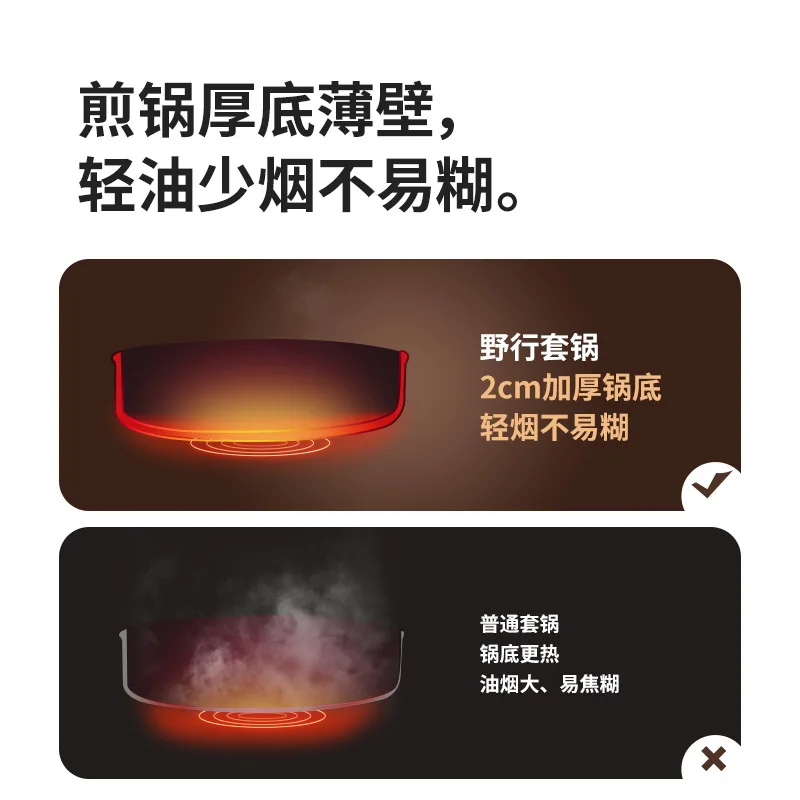 네이처하이크 야외 냄비 세트, 캠핑 요리 장비, 휴대용 끓는 냄비, 스테인레스 스틸 프라이팬, 2-4 인용 걸이식 냄비
