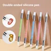 Nail Art Pen Double Head Silicone Flower Sculpting Pen Adjustable Glue Stick Embossing Pen Nail Art Brush Every Home Tool 1