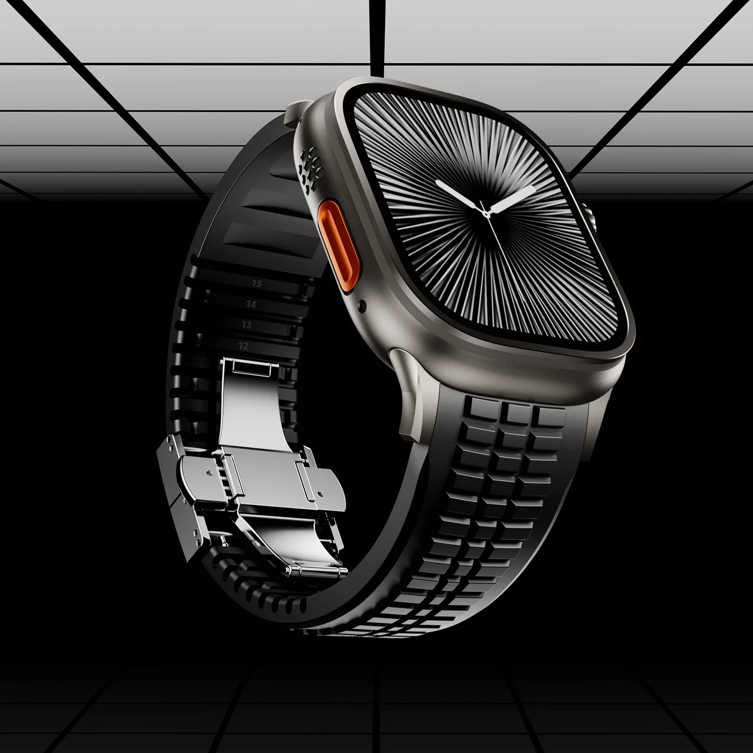 Elegant Rubber Sports Strap - Luxury Bracelet