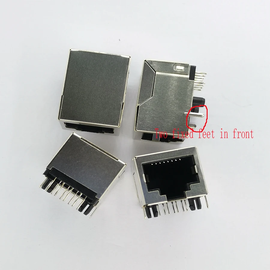 20 Teile/los Schild RJ45 8P8C Jack Stecker Keine LED 21MM PCB Mount Netzwerk Internet Modulare – Detail 5