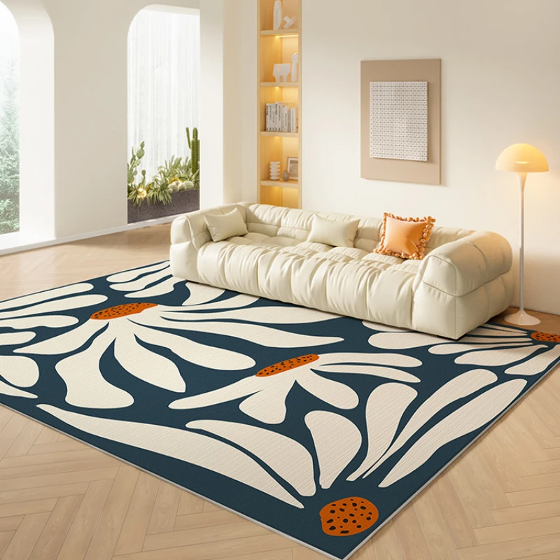 

Cream Style Bedroom Decor Rug Abstract Carpets for Living Room Large Area Cloakroom Study Room Plush Rugs Home Thicken Floor Mat