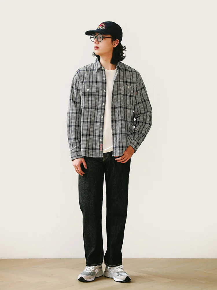 오리지널 디자인 아메리칸 레트로 데님 청바지 좁은 스트레이트 레그 오리지널 컬러 MBBCAR 청소년 캐주얼 코튼 롱 팬츠