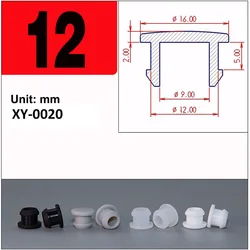 Versatile Silicone Rubber Caps - T - Type Plug Covers & End Stoppers in Multiple Sizes and Colors - Transparent - 10Pcs (12mm)