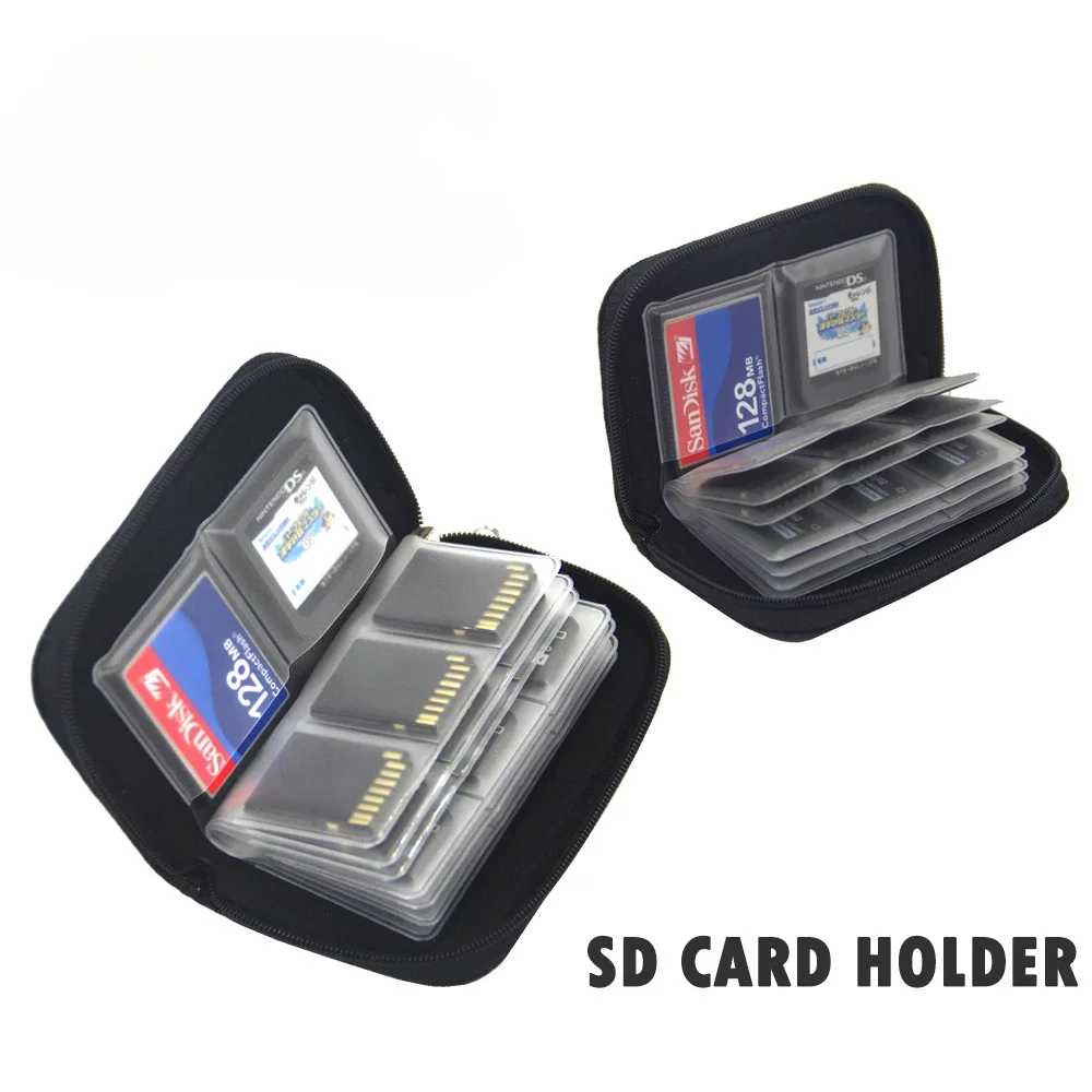 Multi-slot Card Organizer 22 Slot Memory Card Holder Case  Pouch For SD,  Micro SD, CF, Game Cards  Waterproof & Anti-Static (Orange) Waterproof Card  Case
