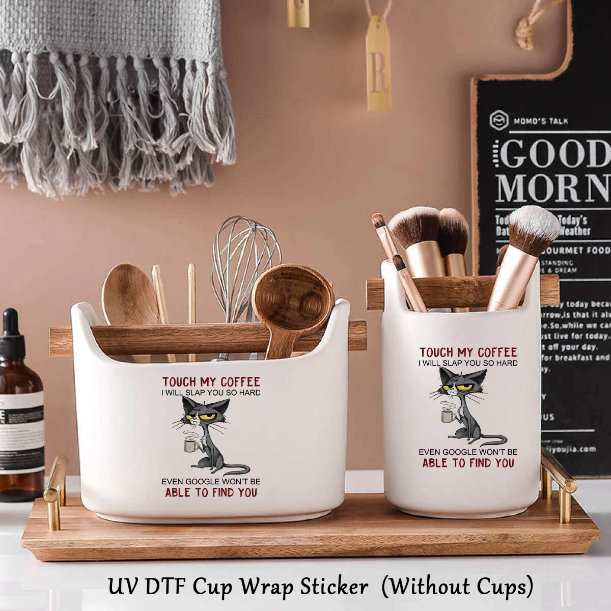 1PC Cat-Themed UV Transfer Sticker – DIY Waterproof Animal Pattern DTF Sticker for Glas... - SKU TUTS1937 - UGI Packaging